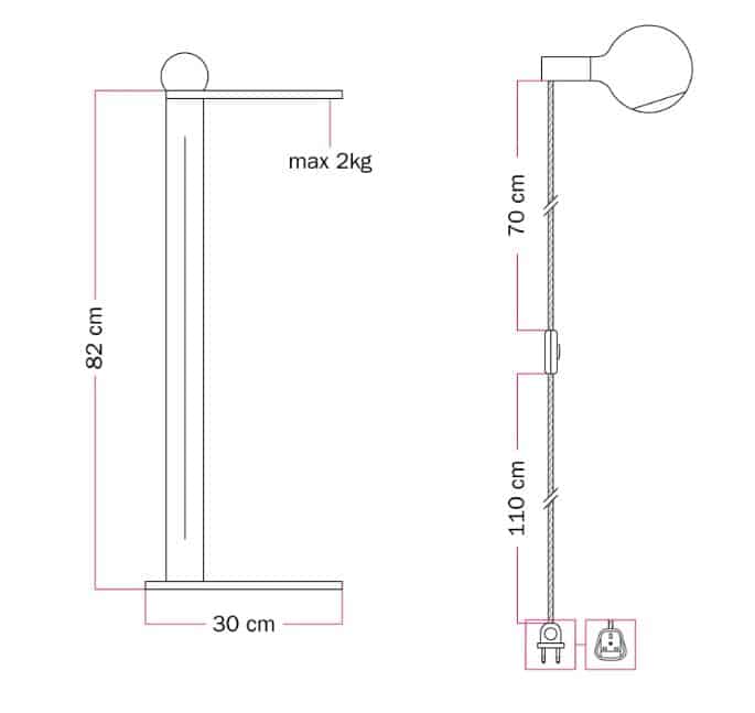 Tavolino modulare con lampada magnetica Rocco Il Filotto 2 Tavolino modulare con lampada magnetica Rocco Il Filotto - immagine 2
